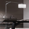 Vibia Balance Lampa Stojąca Łukowa ze Ściemniaczem, szer. 50, wys. 210 GL 215 cm, Chrom Biały