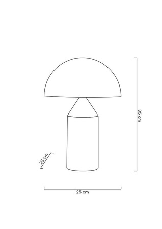 Lampa biurkowa FUNGO złota - mosiądz