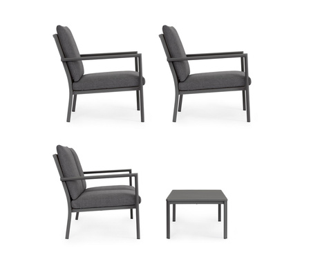 BIZZOTTO zestaw ogrodowy KONNOR 2 szary