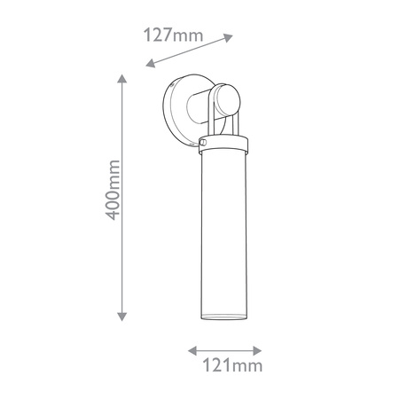 Kinkiet Wynwood - 1 źródło światła - Miejski brąz Quintiesse QN-WYNWOOD-1WB-UBZ