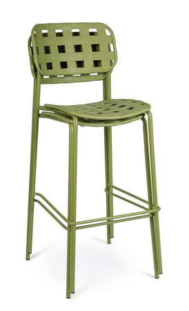 BIZZOTTO krzesło barowe ogrodowe CLOVER   zielone