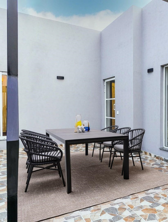 BIZZOTTO krzesło ogrodowe ODIVELAS        czarne