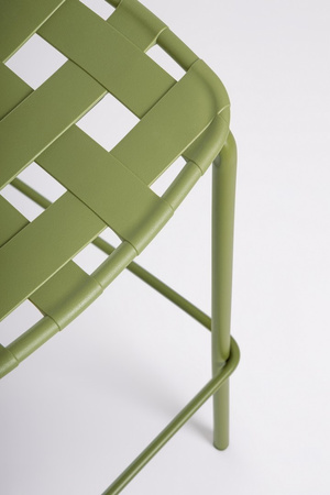 BIZZOTTO krzesło barowe ogrodowe CLOVER   zielone