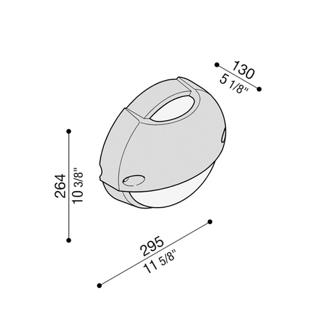 Lombardo LB82722 Lampa ścienna Airy Top Tonda 300
