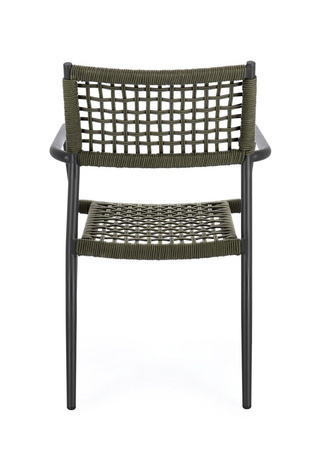 BIZZOTTO krzesło ogrodowe CALETA czarne   / zielone