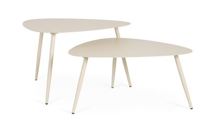 BIZZOTTO zestaw stolików ogrodowych       YVONNE beżowy