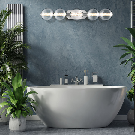 Kinkiet Atomo - 5 źródeł światła - Polerowany chrom Quintiesse Eurofase QN-ATOMO-5W-PC