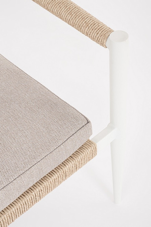 BIZZOTTO krzesło ogrodowe JANDIA białe    / beżowe