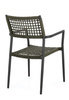 BIZZOTTO krzesło ogrodowe CALETA czarne   / zielone