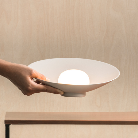 Vibia Musa Lampa Stolowa LED z Możliwością Ładowania ze Ściemniaczem, 26 GL, 5 cm, Biały Mat Opal Mat