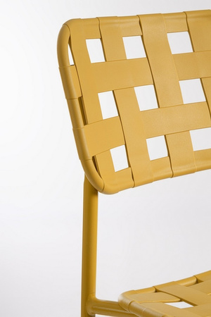 BIZZOTTO krzesło barowe ogrodowe CLOVER   żółte