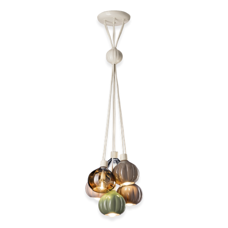 SOSPENSIONE 6 LUCI GRAPPOLO accento VSA / 6-LIGHTS PENDANT VSA accent AFOXE' Ferroluce C2658-MIX