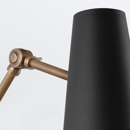 Kinkiet Brickell - 1 źródło światła - Matowa czerń Quintiesse QN-BRICKELL-1WB-MBHL