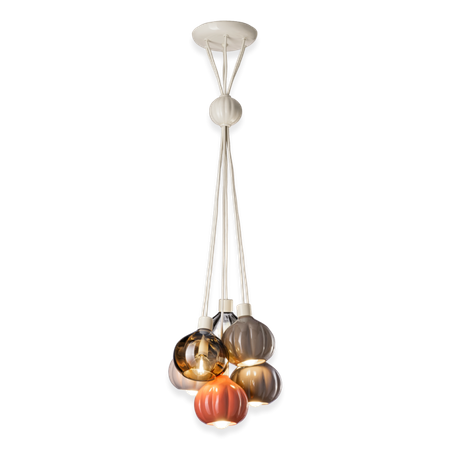 SOSPENSIONE 6 LUCI GRAPPOLO accento APO / 6-LIGHTS PENDANT APO accent AFOXE' Ferroluce C2657-MIX