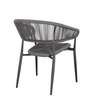 BIZZOTTO krzesło ogrodowe ALGAIDA szare