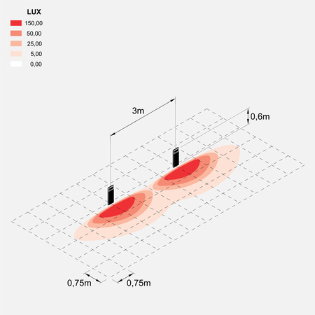 Lombardo LL1210302 Lampa słupkowa Koi 220 Post H600