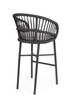 BIZZOTTO krzesło barowe ogrodowe          ODIVELAS czarne