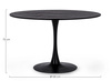 BIZZOTTO stół jadalniany BLOOM 120        czarny