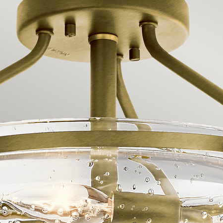 Półplafon Belle - 3 źródła światła - Szczotkowany naturalny mosiądz Belle Quintiesse Kichler QN-BELLE-SF-BNB