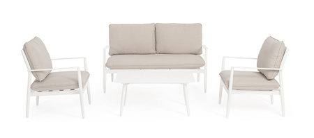 BIZZOTTO zestaw ogrodowy NEBULA biały /   beżowy