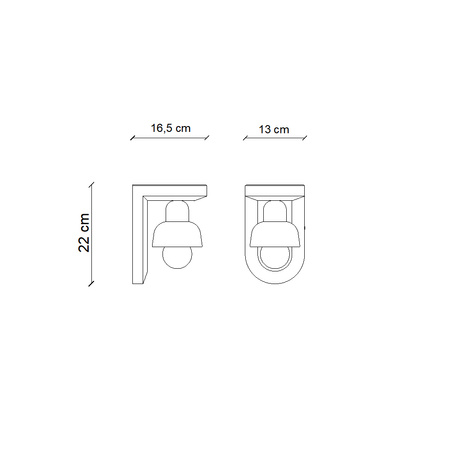 APPLIQUE 1 LUCE / WALL LAMP BERIMBAU Ferroluce C2600-TUP
