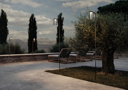 Lula UP Stelo H1200  LED 3K Black RAL 9005