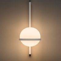 Vibia Palma Lampa Ścienna LED, 1-punktowa, szer. 22, wys. 55, GL 26 cm, Biały Mat Opal Mat