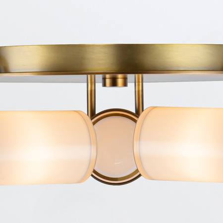 Plafon Wynwood - 3 źródła światła - Vintage mosiądz Quintiesse QN-WYNWOOD-F-VBS