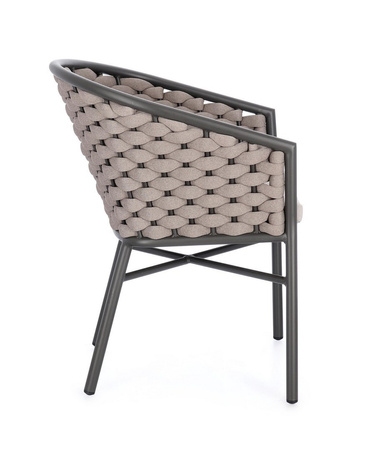 BIZZOTTO krzesło ogrodowe MARGALIDA       antracyt / beż