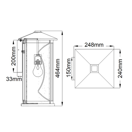 Latarnia naścienna Ashbern - 1 źródło światła Ashbern Quintiesse Kichler QN-ASHBERN-L