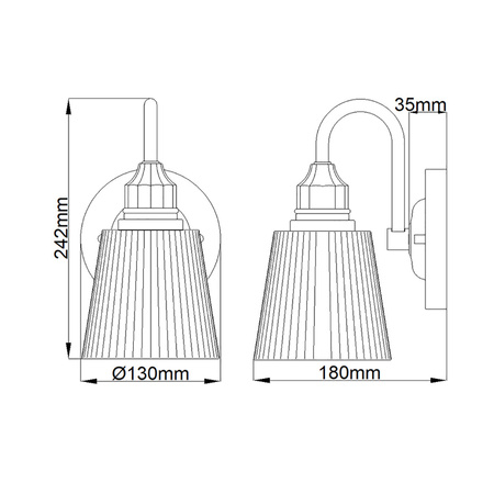Kinkiet Addison - 1 źródło światła  Addison Quintiesse  QN-ADDISON1-BATH