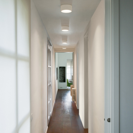 Vibia Domo Lampa Sufitowa LED, 18.5cm wys. 9 cm, Biały Mat