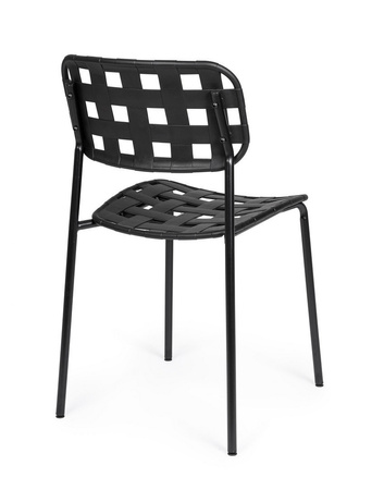 BIZZOTTO krzesło ogrodowe CLOVER czarne