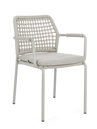 BIZZOTTO krzesło ogrodowe RAJADA szare