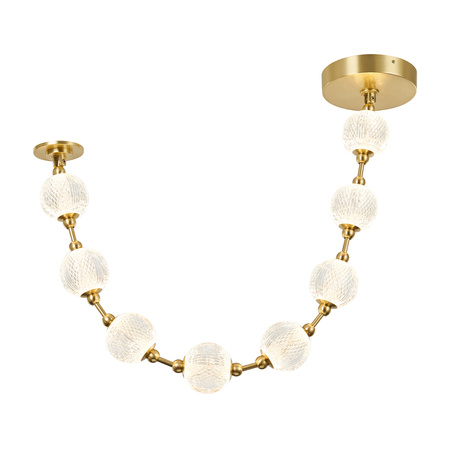 Lampa wisząca LED Marni - Naturalny mosiądz Quintiesse QN-MARNI-8P-148-NBR