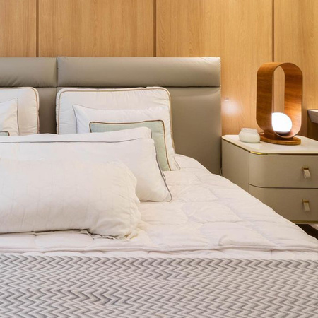 Lampa stołowa Sfera Brązowy, Drewno Quintiesse Accord QN-SFERA-TL-L-TEAK