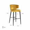 RICHMOND krzesło barowe TAYLOR 76 żółte