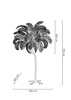 Lampa podłogowa TIFFANY 175 zielona  mosiądz / naturalne pióra