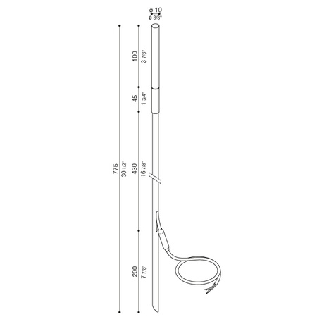 Lombardo LT14900V3 lampa z grotem ziemnym Linfa 80