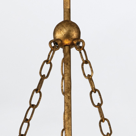 Lampa wisząca Sawgrass - 3 źródła światła - Płatkowe złoto Quintiesse QN-SAWGRASS-3P-DG-O