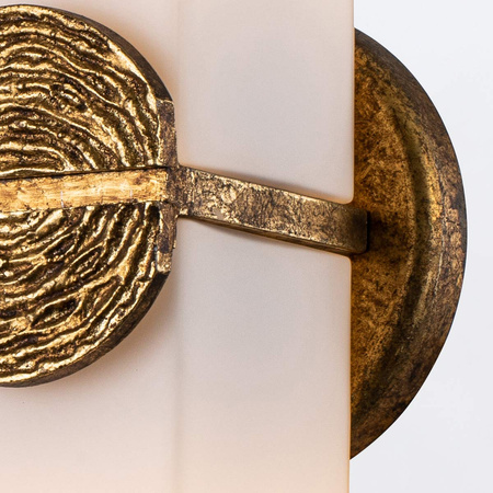 Kinkiet Elan - 2 źródła światła - Płatkowe złoto Quintiesse QN-ELAN-2WB-DG-OPAL