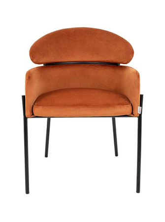 KARE krzesło ALEXIA Velvet pomarańczowe