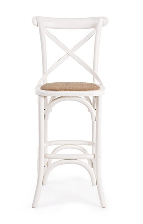 BIZZOTTO krzesło barowe CROSS białe