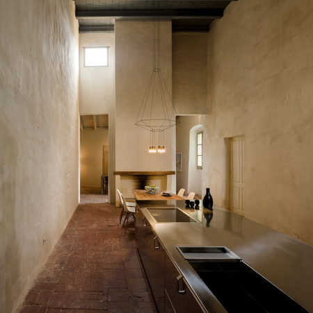 Vibia Wireflow Lampa Wisząca LED Szesciokątna, szer. 46, wys. 200, GL 40 cm, Czarny Polysk