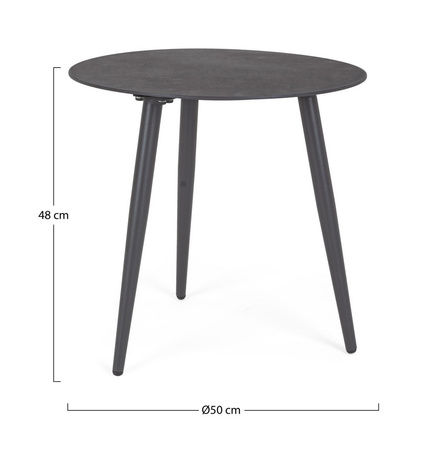 BIZZOTTO stolik ogrodowy RIDLEY szary