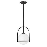 Średnia lampa wisząca Somerset - 1 źródło światła - Czarna Somerset Quintiesse Hinkley QN-SOMERSET-P-O-BK