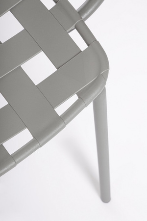 BIZZOTTO krzesło ogrodowe CLOVER ARM      szare