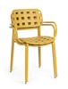 BIZZOTTO krzesło ogrodowe CLOVER ARM      żółte