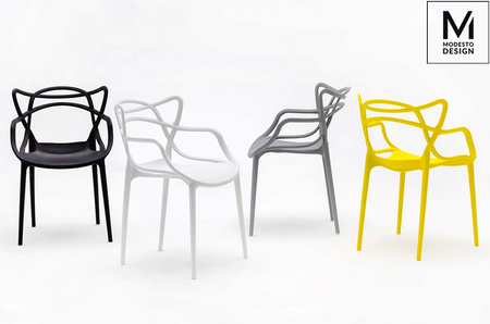 MODESTO krzesło HILO czarne-polipropylen