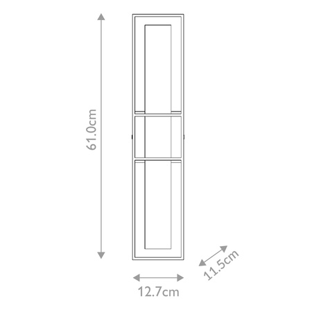Duży kinkiet Blakley - 1 źródło światła - Matowa czerń Quintiesse Eurofase QN-BLAKLEY-L-BK